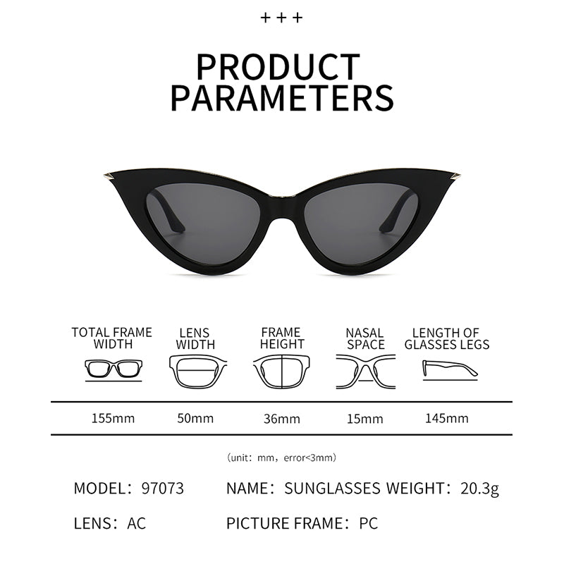 retro cat eye sunglasses, view 11 - MRSLM