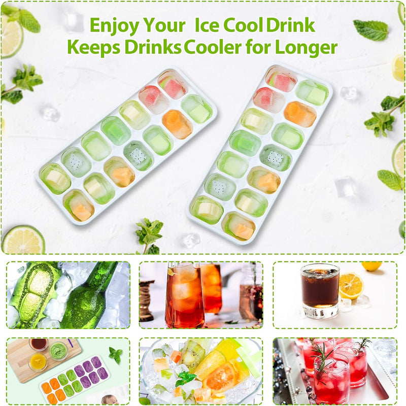 silicone ice cube tray with lid, view 5 - MRSLM