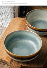 retro ceramic noodle bowl, view 10 - MRSLM