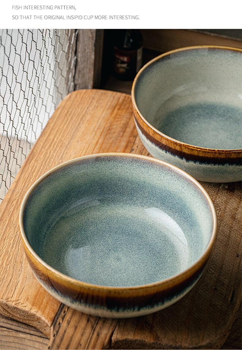 retro ceramic noodle bowl, view 10 - MRSLM