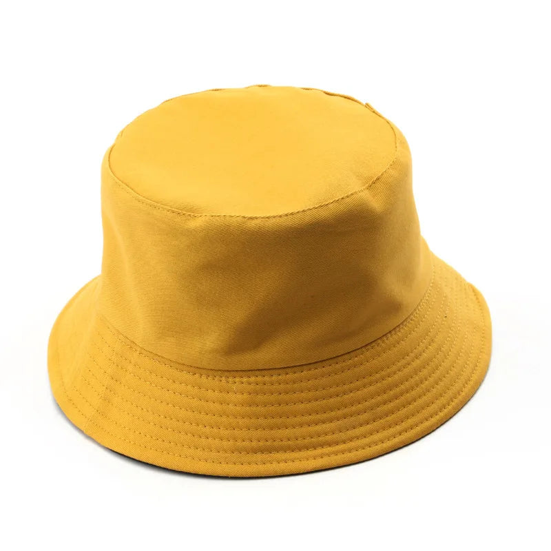 Classic Cotton Reversible Bucket Hat – Casual Sun Cap for Outdoor Adventures