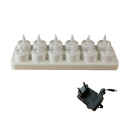 Rechargeable LED tea lights with charging base, view 2 - MRSLM