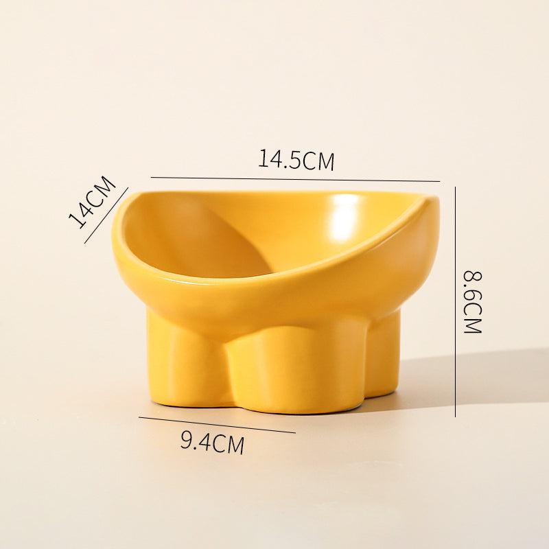 ceramic elevated cat and dog bowls, view 5 - MRSLM