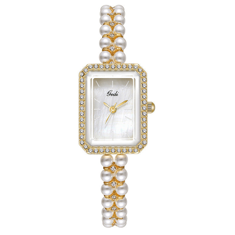 Women's shell pearl quartz watch, view 6 - MRSLM