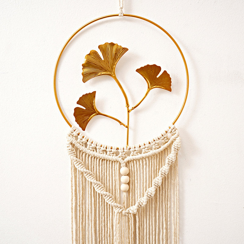 hand-woven tassel tapestry, view 5 - MRSLM