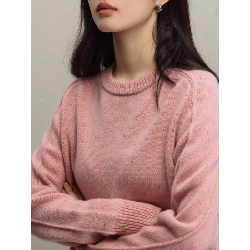 cozy soft round neck wool sweater, view 6 - MRSLM