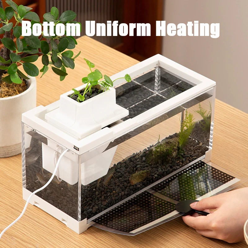 usb tabletop fish aquarium, view 4 - MRSLM