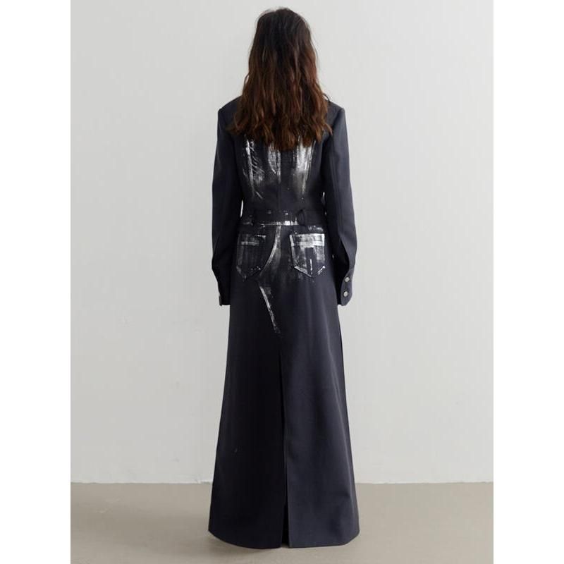 women's long slit blazer, view 6 - MRSLM