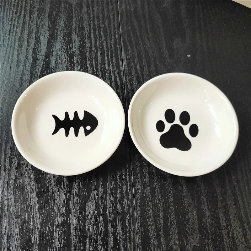 cute cat mini ceramic snack plate - MRSLM