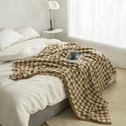 3d illusion plaid cotton bedspread, view 5 - MRSLM