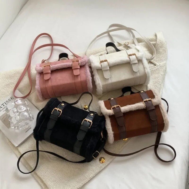 winter plush crossbody bag, view 7 - MRSLM