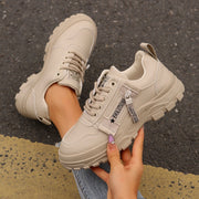 Side-zipper lace-up sneakers, view 4 - MRSLM