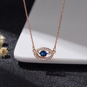 blue eye teardrop necklace, view 3 - MRSLM
