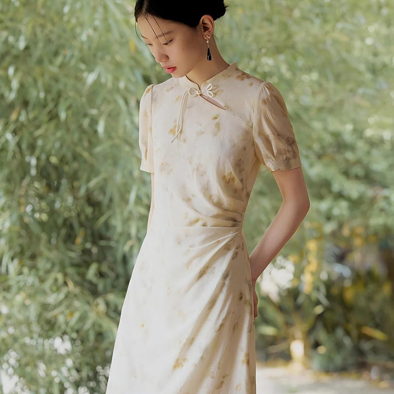 floral embroidered cheongsam dress - MRSLM