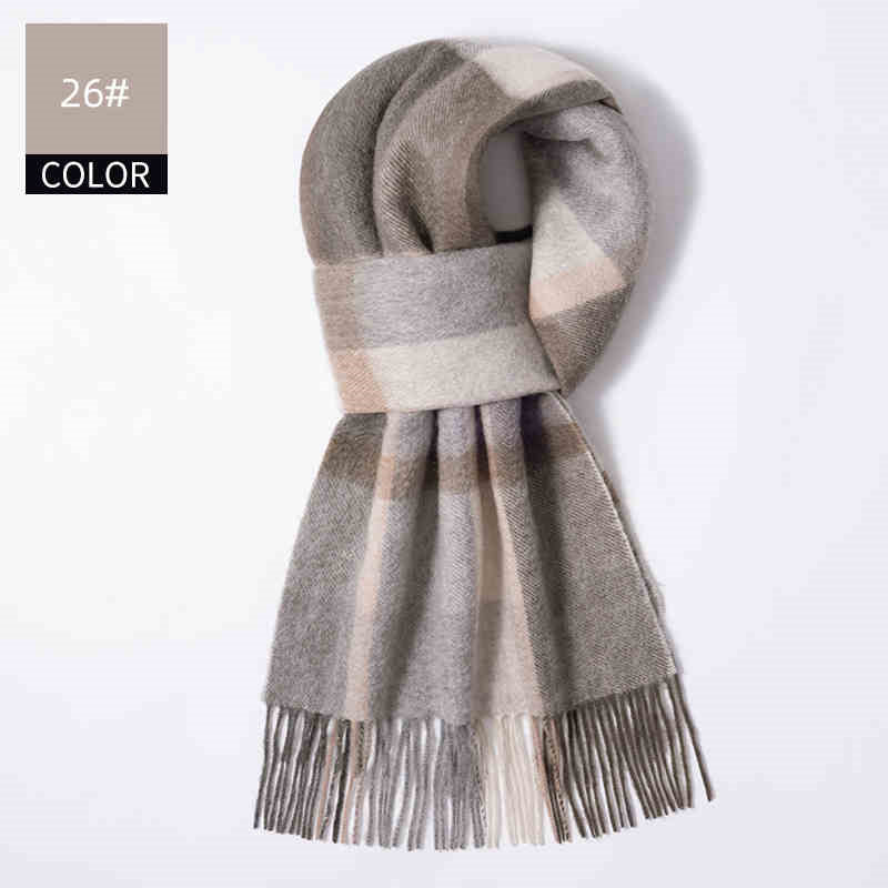 Men's plaid wool scarf, view 21 - MRSLM
