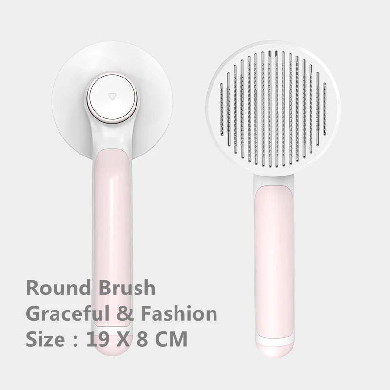 2-in-1 cat hair brush and pet grooming comb, view 2 - MRSLM