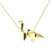 sterling silver dinosaur necklace, view 5 - MRSLM