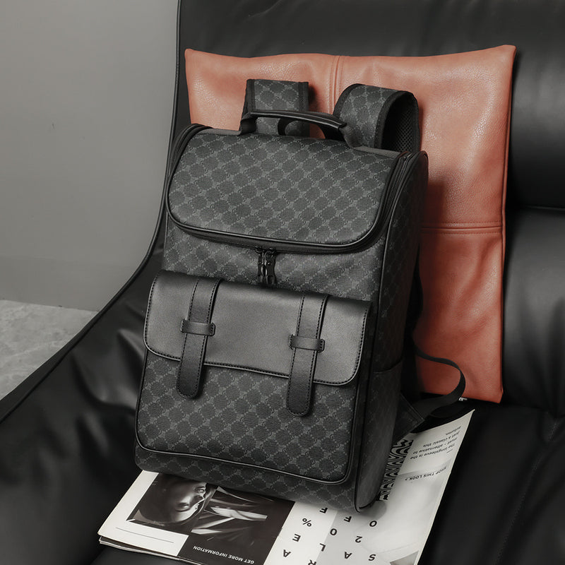 casual pu leather backpack, view 5 - MRSLM