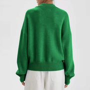 women's V-neck polo sweater, view 6 - MRSLM