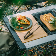 retro stainless steel camp tongs, view 12 - MRSLM