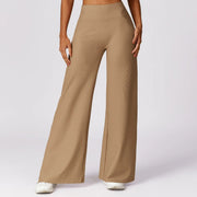 high waisted quick-dry flared yoga pants, view 4 - MRSLM