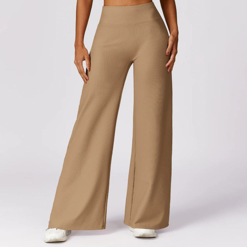 high waisted quick-dry flared yoga pants, view 4 - MRSLM