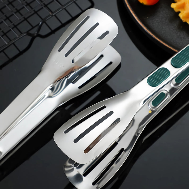 stainless steel non-slip food tongs, view 7 - MRSLM