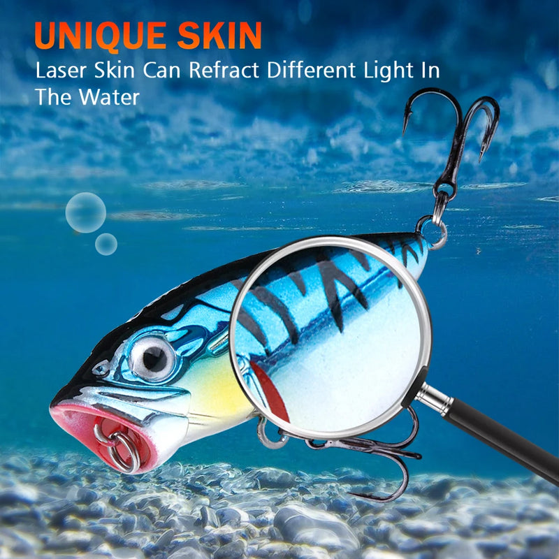 mini popper fishing lure topwater, view 8 - MRSLM