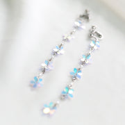 colorful flower long tassel earrings, view 4 - MRSLM