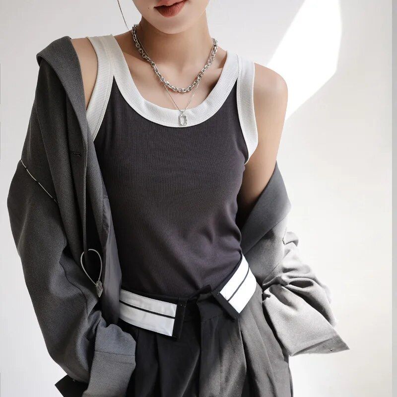 Knitted Ribbed Camisole for Women