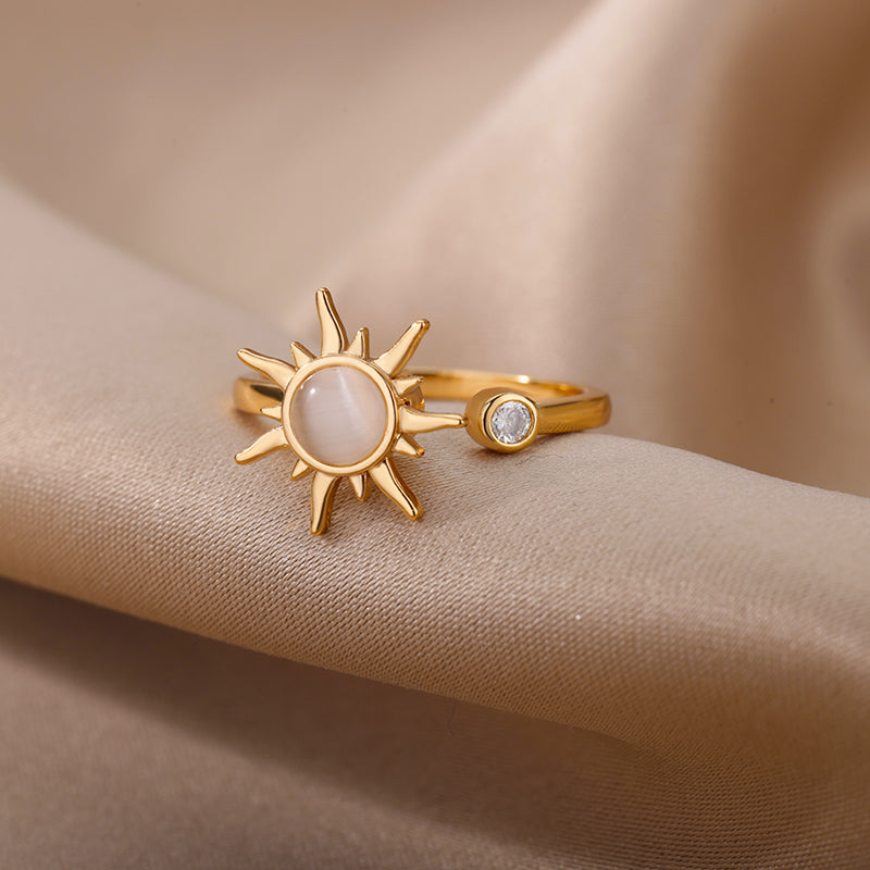 Adjustable opal sun ring, view 7 - MRSLM