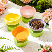 flower-shaped ceramic cat bowl - MRSLM