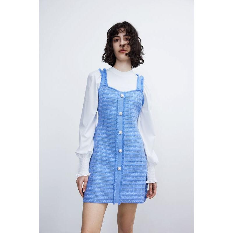 patchwork knitted dress, view 9 - MRSLM