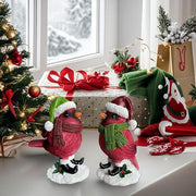 Red cardinal Christmas figurine, view 4 - MRSLM