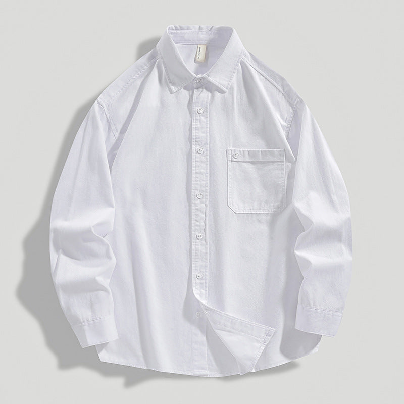 Men's heavy cotton long-sleeved shirt, view 6 - MRSLM