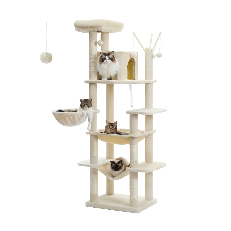 tall cat tree tower, view 2 - MRSLM