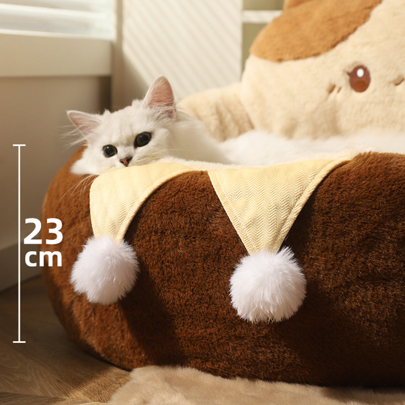 Cozy winter cat and dog bed, view 6 - MRSLM