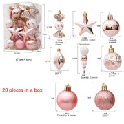 rose gold Christmas pendant set, view 3 - MRSLM