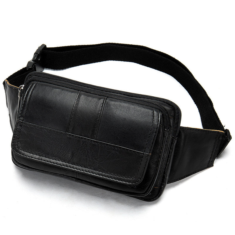 Men's cowhide crossbody waist bag, view 6 - MRSLM