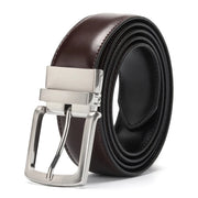 men's reversible genuine leather belt, view 3 - MRSLM