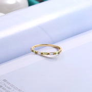 rectangular natural crystal slim ring, view 5 - MRSLM