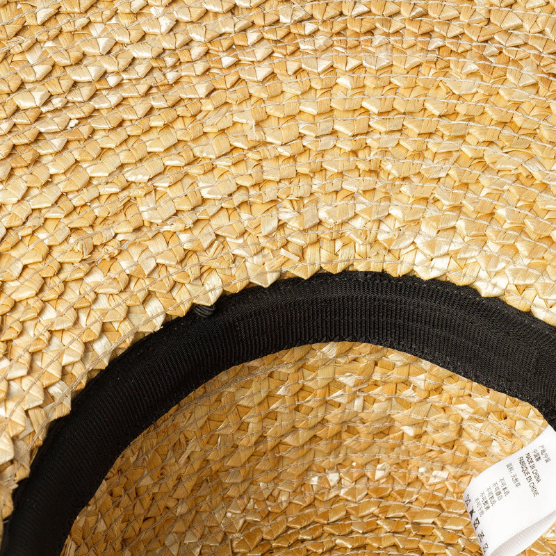 braided straw hat, view 3 - MRSLM