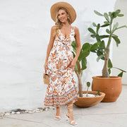 floral paisley V-neck dress, view 10 - MRSLM