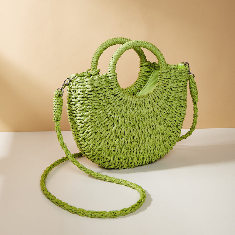 straw crossbody bag, view 2 - MRSLM