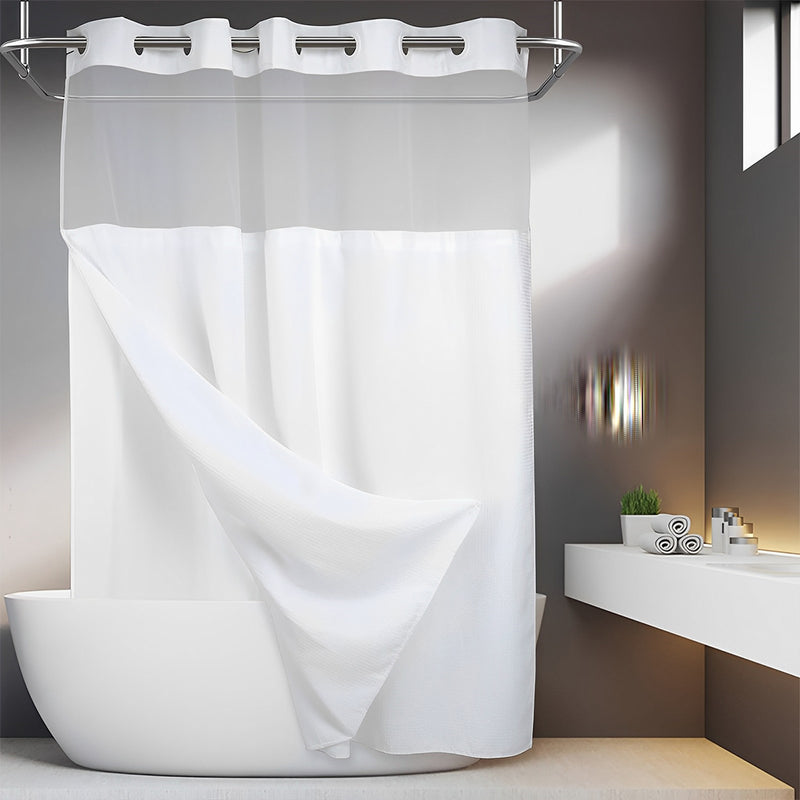 Waterproof double layer shower curtain, view 6 - MRSLM
