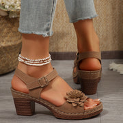 Flower platform sandals, view 5 - MRSLM