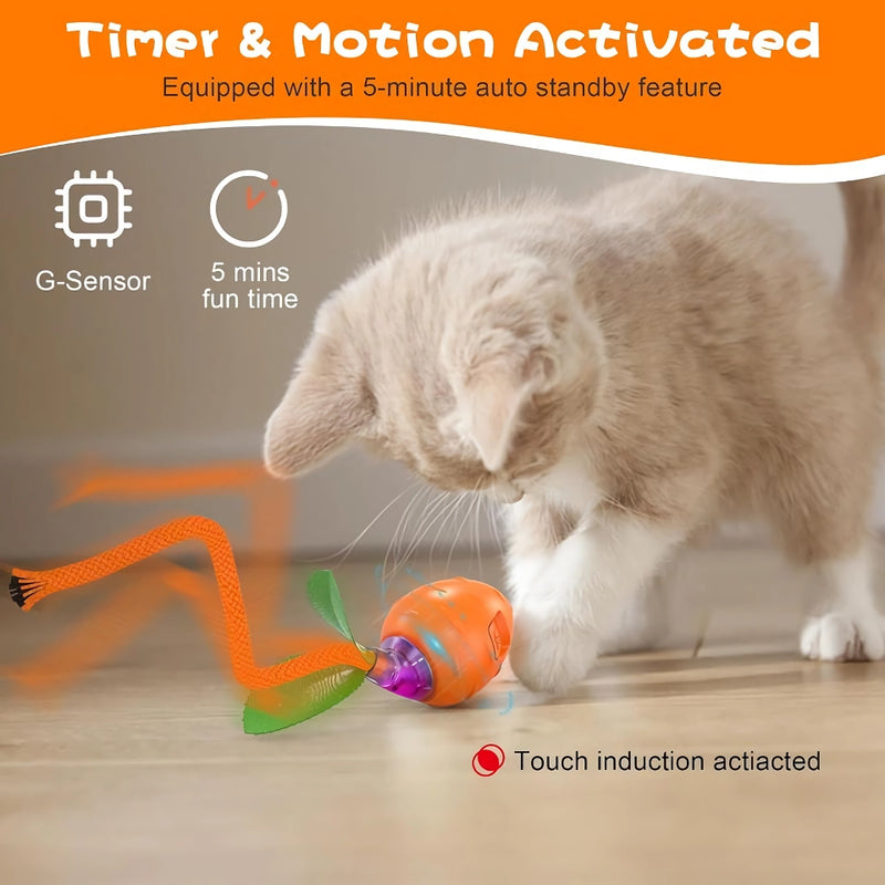 motion-activated cat ball toy, view 4 - MRSLM