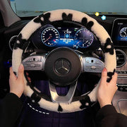 Plush winter car steering wheel cover - MRSLM
