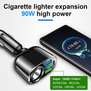66W QC3.0 dual USB car charger LED display, view 8 - MRSLM
