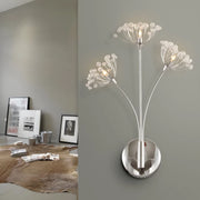 modern crystal dandelion flower wall lamp, view 5 - MRSLM